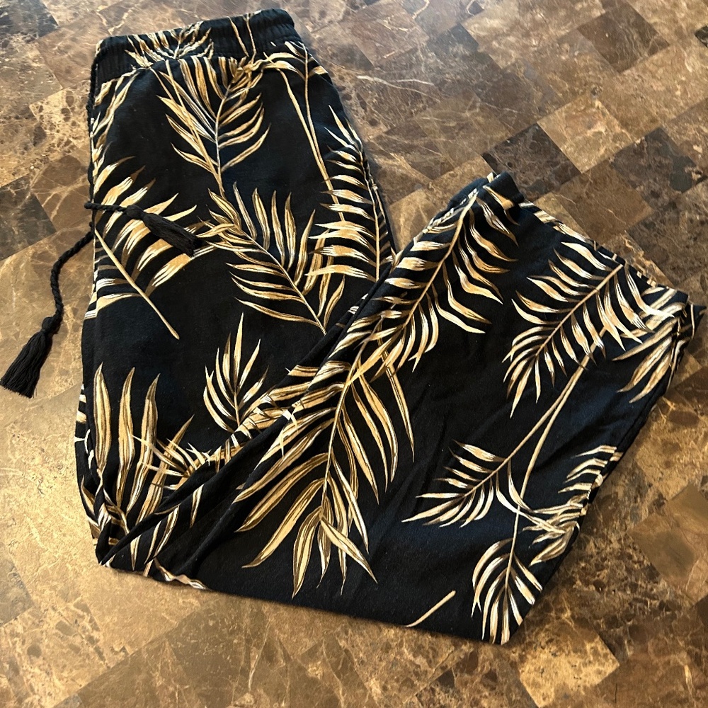 Joie Linen Palm Tree Pants-New!